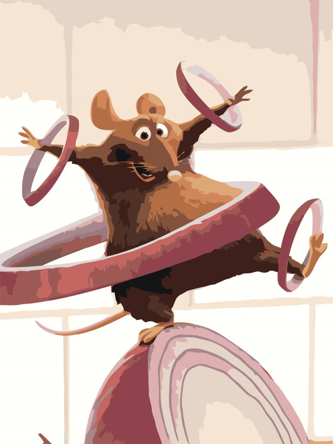 Raqamlar bo&amp;#039;yicha rasm &amp;quot;Sichqoncha bilan kamon&amp;quot;