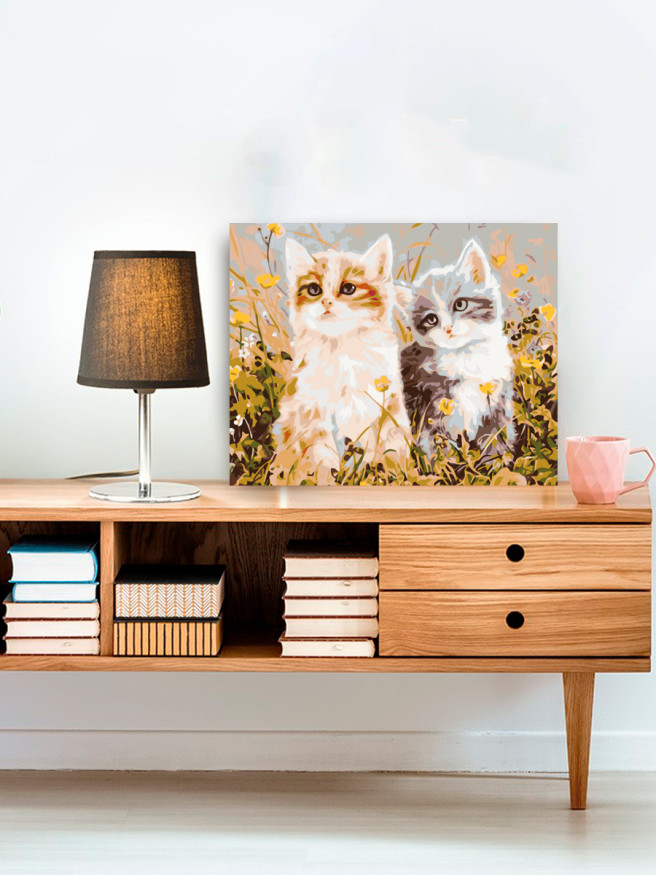 Raqamlar bo&amp;#039;yicha rasm &amp;quot;Daladagi ikkita mushukcha&amp;quot;