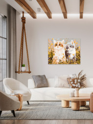 Raqamlar bo&#039;yicha rasm &quot;Daladagi ikkita mushukcha&quot;