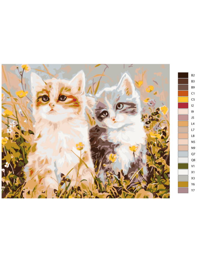 Raqamlar bo&amp;#039;yicha rasm &amp;quot;Daladagi ikkita mushukcha&amp;quot;