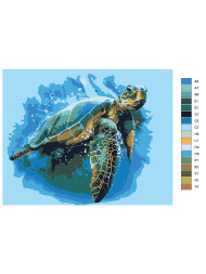 Raqamlar bo&#039;yicha rasm &quot;Toshbaqa&quot;