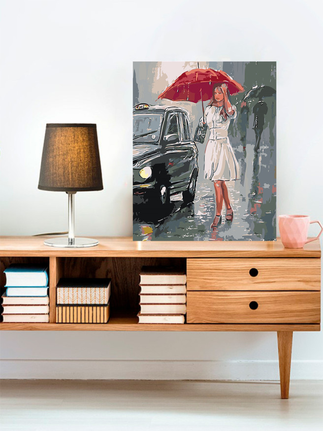 Картина по номерам &amp;quot;Девушка в городе&amp;quot;