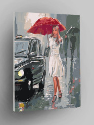 Картина по номерам &amp;quot;Девушка в городе&amp;quot;