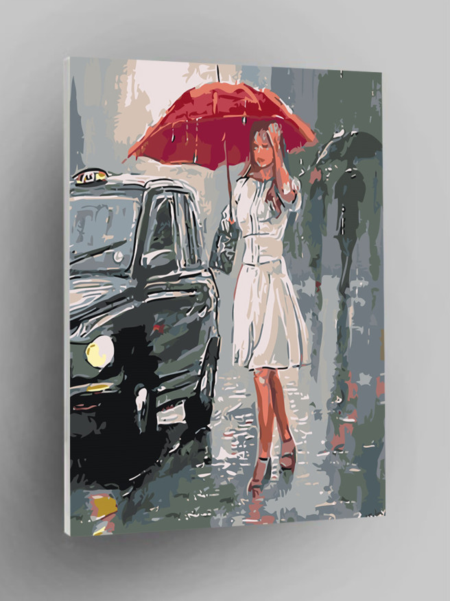 Картина по номерам &amp;quot;Девушка в городе&amp;quot;