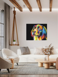 Raqamlar bo&#039;yicha rasm &quot;Ko&#039;p rangli it&quot;