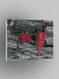 Картина по номерам &amp;quot;Букет роз с зонтом&amp;quot;