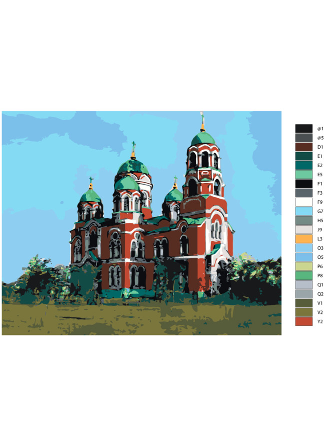 Картина по номерам &amp;quot;Русская церковь&amp;quot;