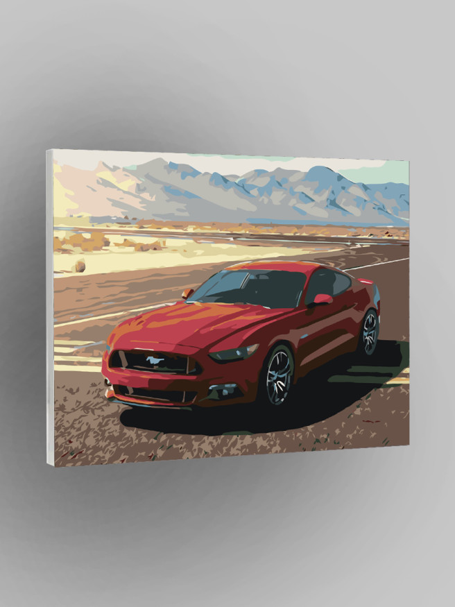 Картина по номерам &amp;quot;Красная машина&amp;quot;