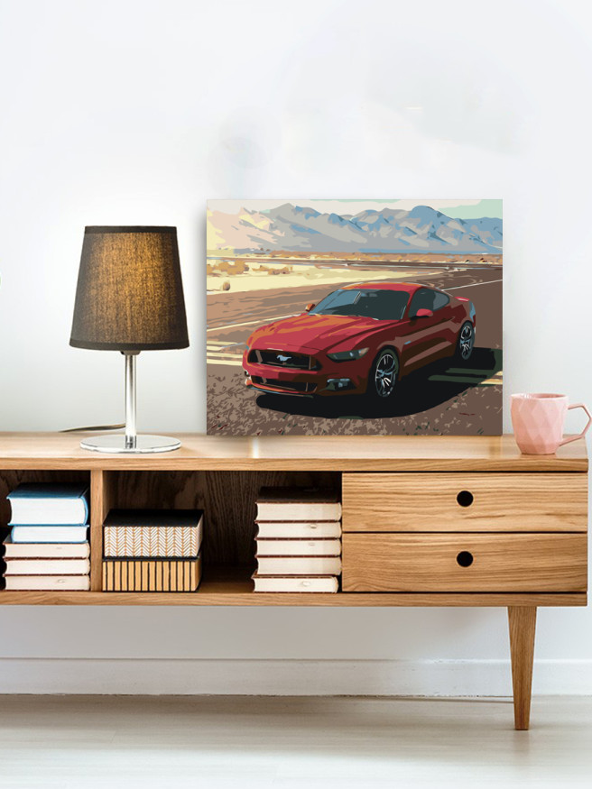 Картина по номерам &amp;quot;Красная машина&amp;quot;