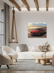 Картина по номерам &amp;quot;Красная машина&amp;quot;