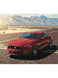 Картина по номерам &amp;quot;Красная машина&amp;quot;