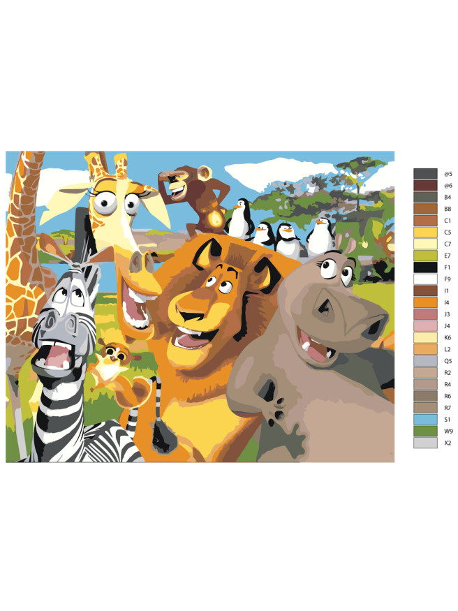 Raqamlar bo&amp;#039;yicha rasm &amp;quot;Madagaskar&amp;quot;