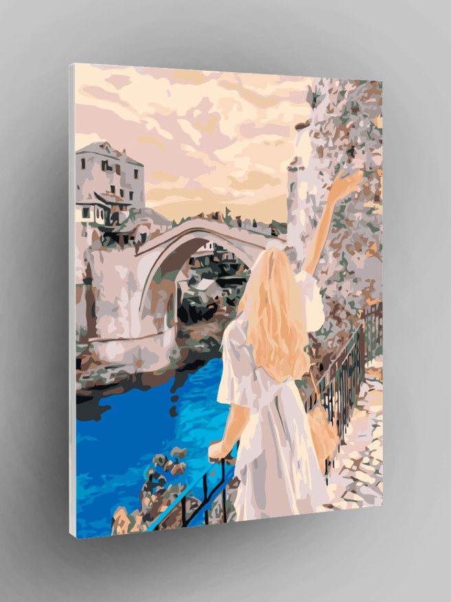 Raqamlar bo&amp;#039;yicha rasm &amp;quot;Ko&amp;#039;prik oldidagi qiz&amp;quot;