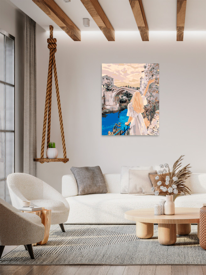 Raqamlar bo&amp;#039;yicha rasm &amp;quot;Ko&amp;#039;prik oldidagi qiz&amp;quot;