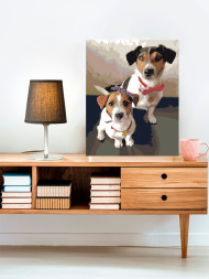 Raqamlar bo&#039;yicha rasm &quot;Bir juft it&quot;