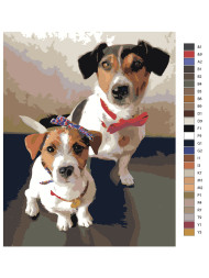 Raqamlar bo&#039;yicha rasm &quot;Bir juft it&quot;