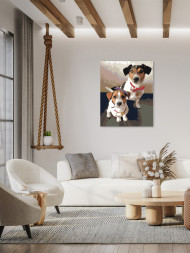 Raqamlar bo&#039;yicha rasm &quot;Bir juft it&quot;