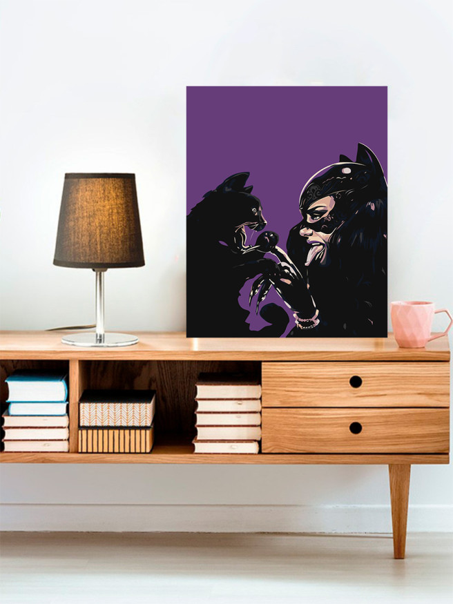 Картина по номерам &amp;quot;Женщина с кошкой&amp;quot;