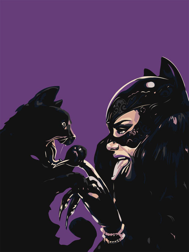 Картина по номерам &amp;quot;Женщина с кошкой&amp;quot;