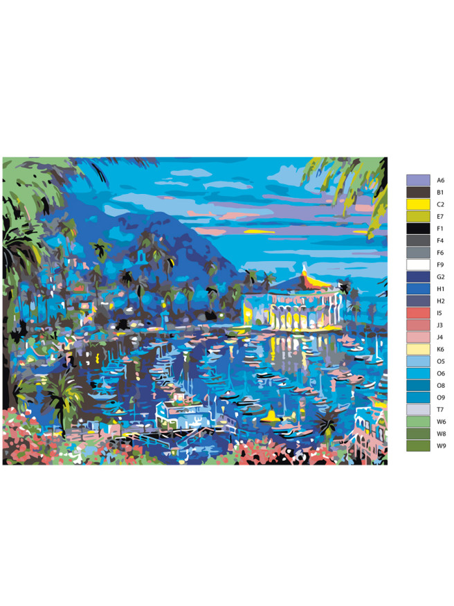 Raqamlar bo&amp;#039;yicha rasm &amp;quot;Qirg&amp;#039;oq oldidagi qayiqlar&amp;quot;