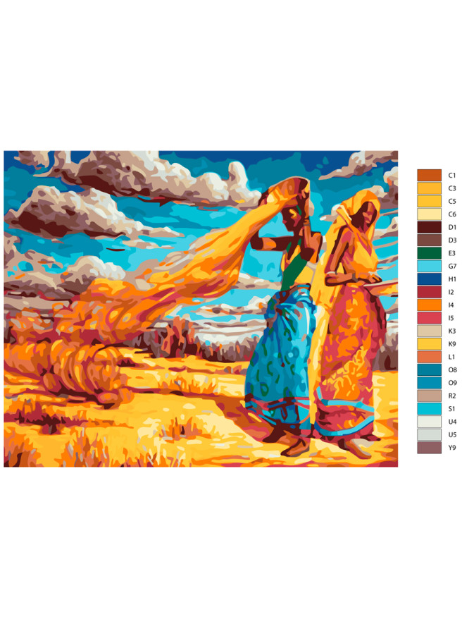 Raqamlar bo&amp;#039;yicha rasm &amp;quot;Cho&amp;#039;ldagi qizlar&amp;quot;