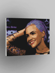 Картина по номерам &amp;quot;Улыбчивая девушка&amp;quot;