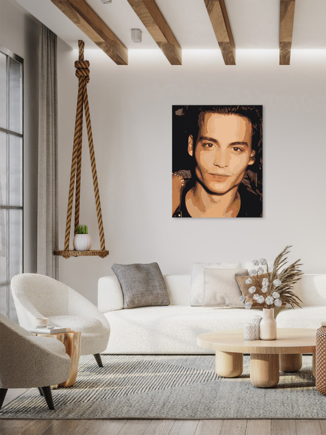 Картина по номерам &amp;quot;Джонни Депп в молодости&amp;quot;