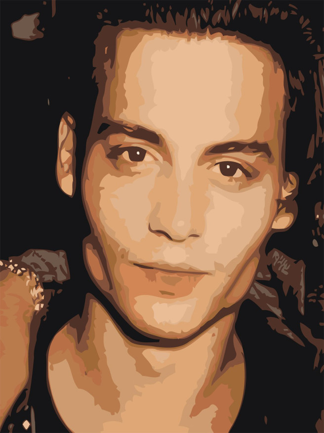 Картина по номерам &amp;quot;Джонни Депп в молодости&amp;quot;