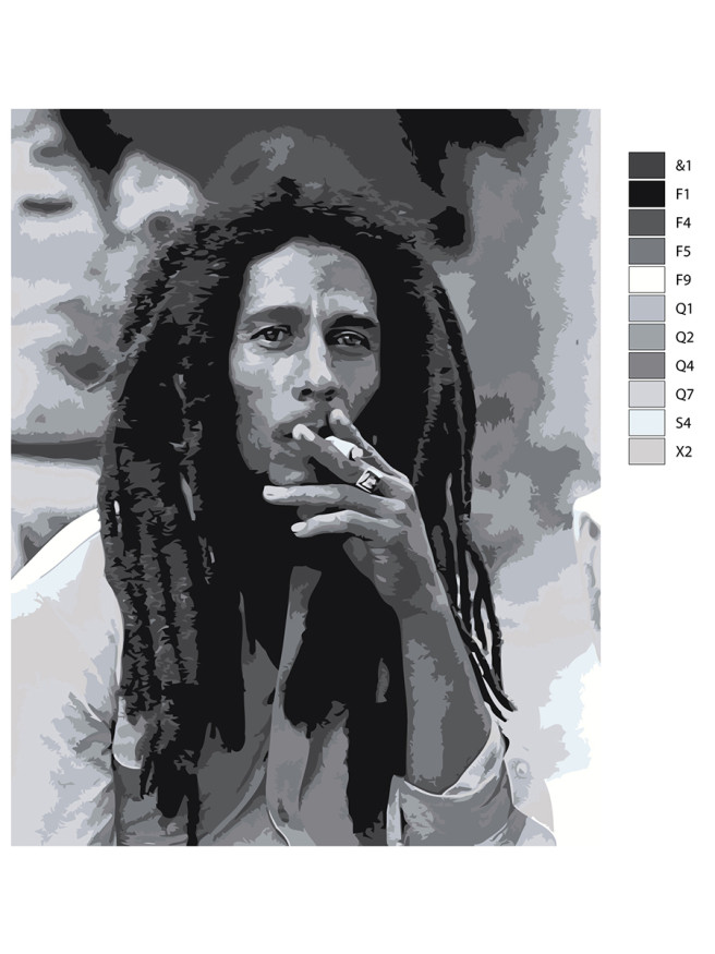 Raqamlar bo&amp;#039;yicha rasm &amp;quot;Bob Marley&amp;quot;