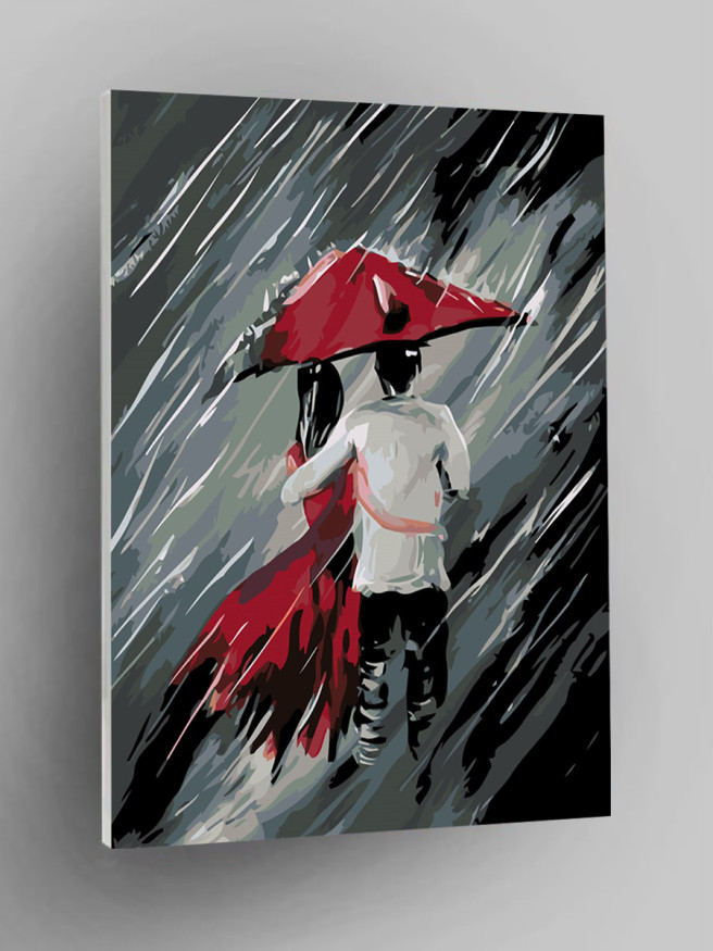 Raqamlar bo&amp;#039;yicha rasm &amp;quot;Soyabon ostidagi er-xotin&amp;quot;