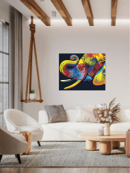 Raqamlar bo'yicha rasm "Fil"