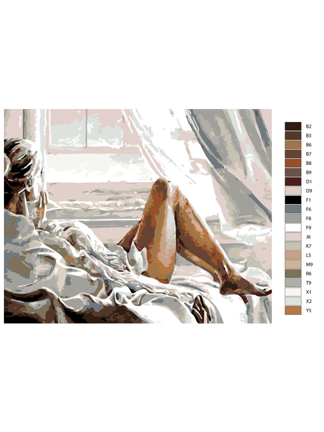 Картина по номерам &amp;quot;Красивая девушка&amp;quot;