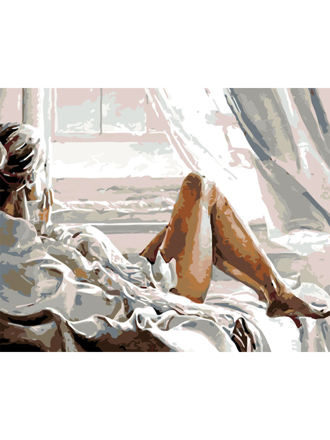 Картина по номерам &amp;quot;Красивая девушка&amp;quot;