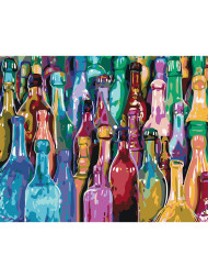 Картина по номерам &amp;quot;Разноцветные бутылки&amp;quot;