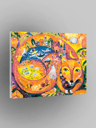 Raqamlar bo'yicha rasm "Tulki o'ragan shahar"