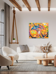 Raqamlar bo'yicha rasm "Tulki o'ragan shahar"