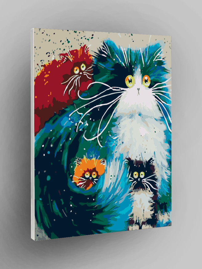 Raqamlar bo&amp;#039;yicha rasm &amp;quot;Ko&amp;#039;zi katta ochiq mushuklar&amp;quot;