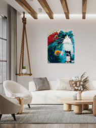 Raqamlar bo&#039;yicha rasm &quot;Ko&#039;zi katta ochiq mushuklar&quot;