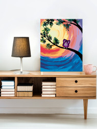 Картина по номерам &amp;quot;Сова на ветке&amp;quot;