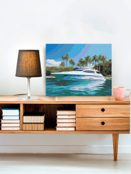 Raqamlar bo'yicha rasm "Dengizdagi yaxta"