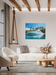 Raqamlar bo'yicha rasm "Dengizdagi yaxta"