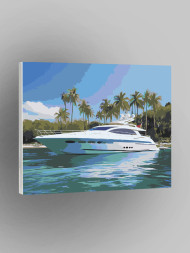 Raqamlar bo'yicha rasm "Dengizdagi yaxta"