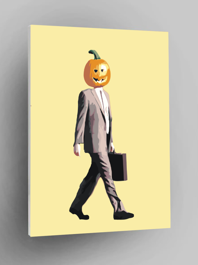 Картина по номерам &amp;quot;Мужчина-тыква&amp;quot;