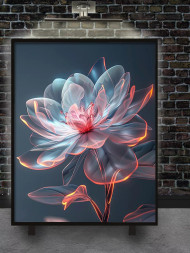 Holstga bosilgan poster &quot;Zulmatda porlayotgan gul&quot;