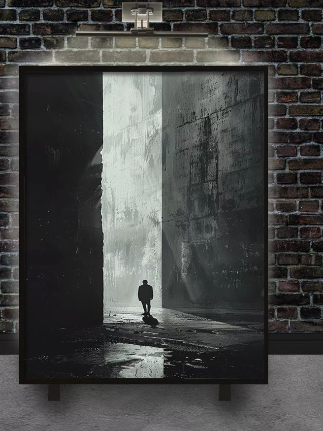 Постер на холсте &amp;quot;Один в бетонном городе&amp;quot;