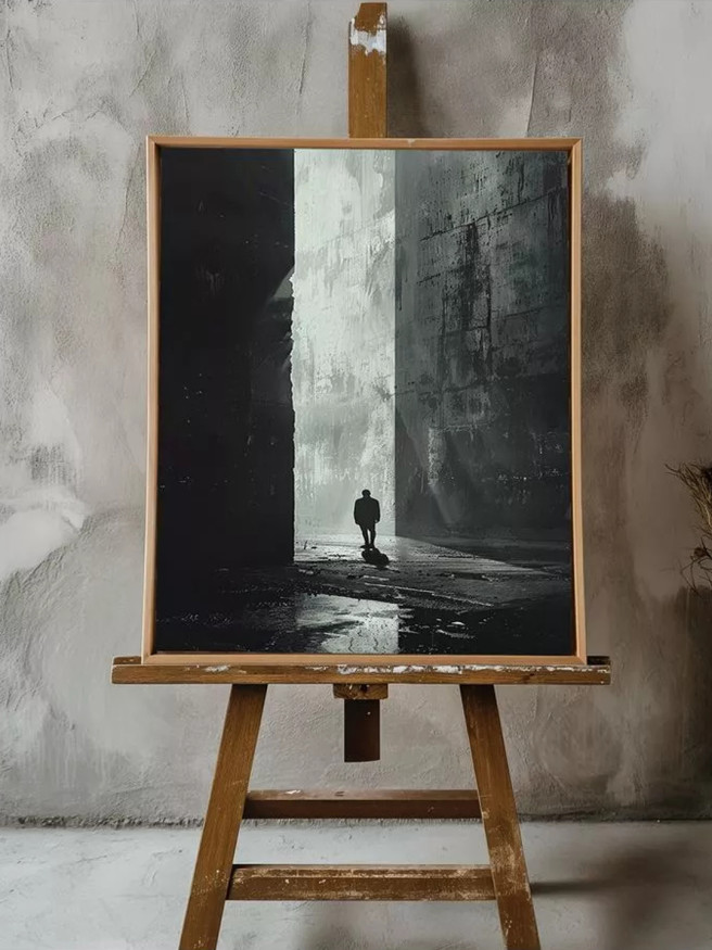 Постер на холсте &amp;quot;Один в бетонном городе&amp;quot;