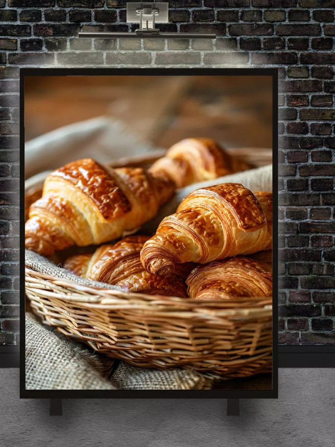 Постер на холсте &amp;quot;Тёплые утренние круассаны&amp;quot;