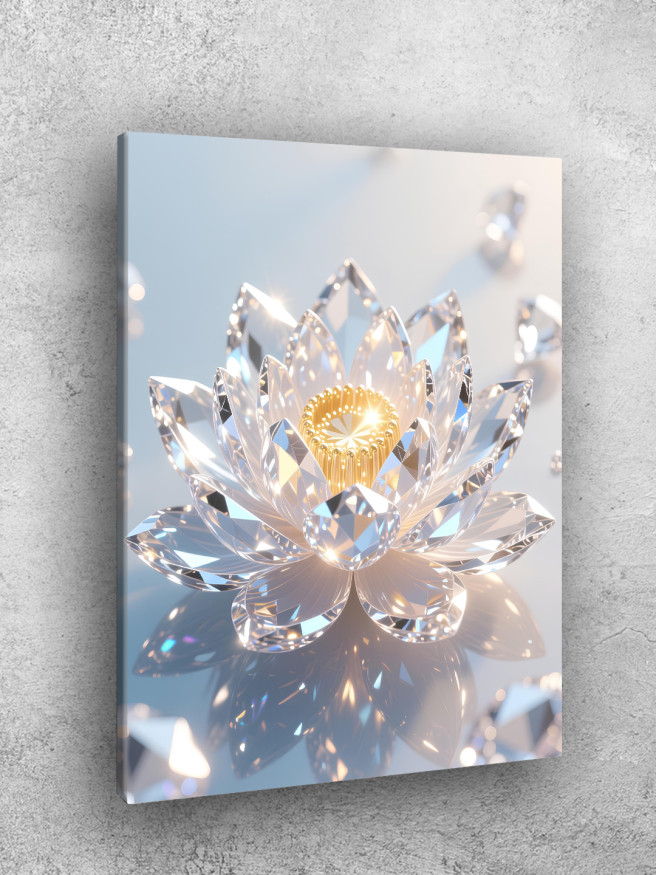 Holstga bosilgan poster &amp;quot;Kristalli lotus&amp;quot;