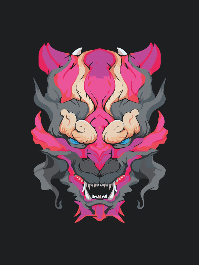 Raqamlar bo&amp;#039;yicha rasm &amp;quot;Rangli iblis&amp;quot;