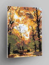 Raqamlar bo&#039;yicha rasm &quot;Oltin kuz&quot;